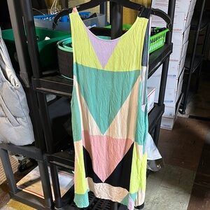 Colorful Geometric Pattern Dress Mara Hoffman swim S